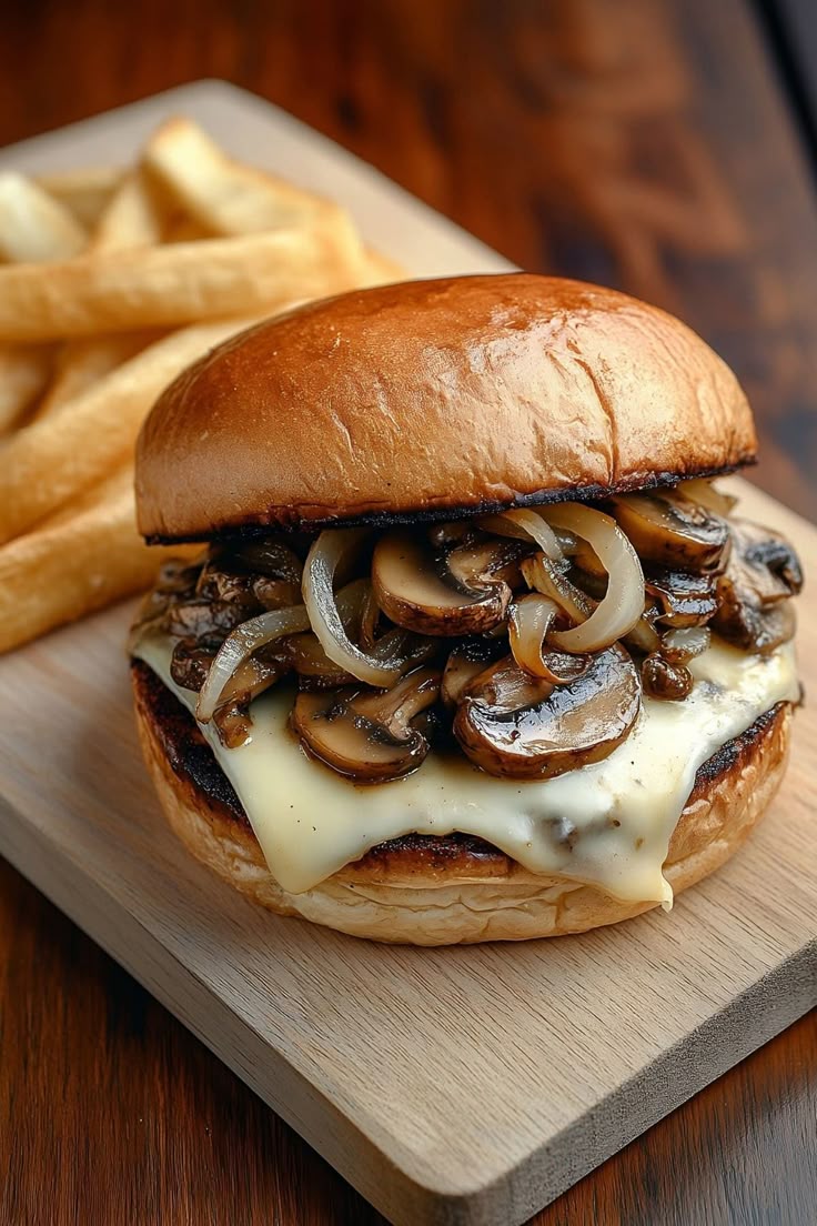 Mushroom Swiss Burger